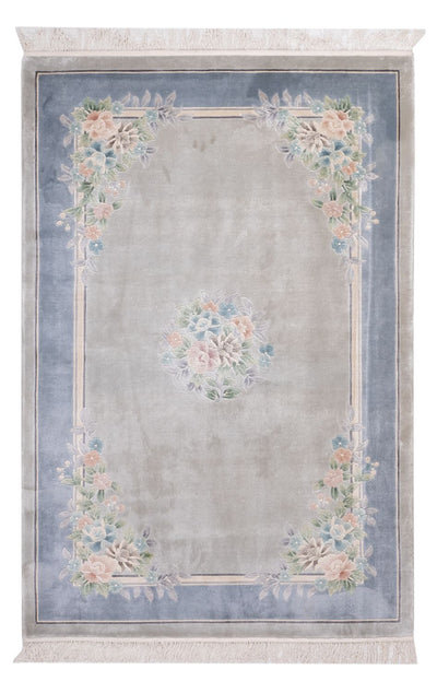 中国シルク 絨毯 123x185cm - オリエンタル絨毯