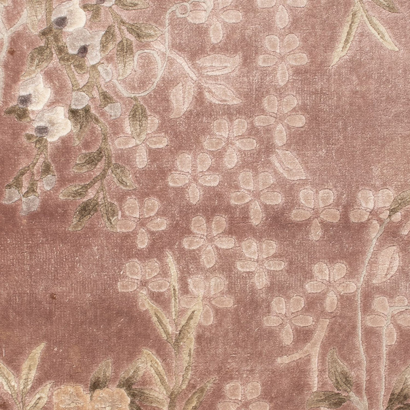 中国シルク 絨毯 123x62cm - オリエンタル絨毯