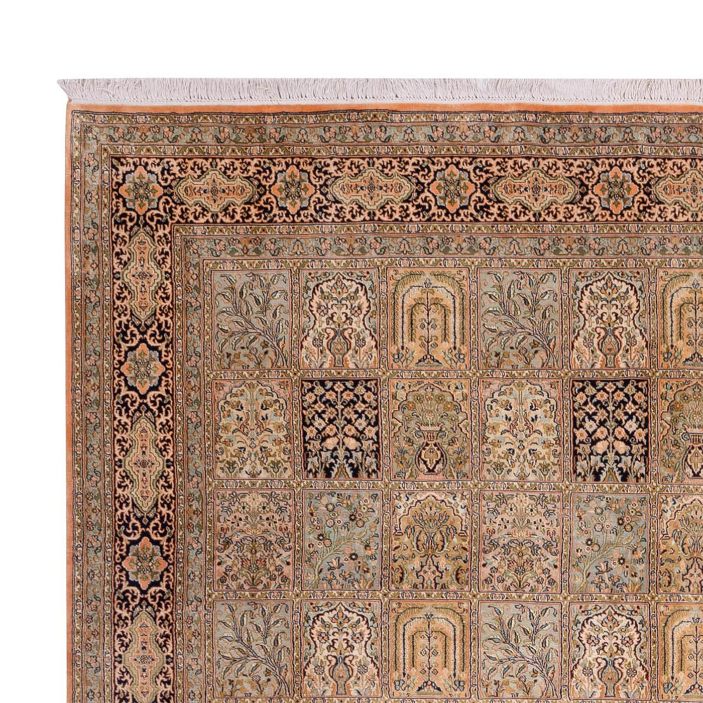 カシミールシルク 絨毯 378x273cm - オリエンタル絨毯