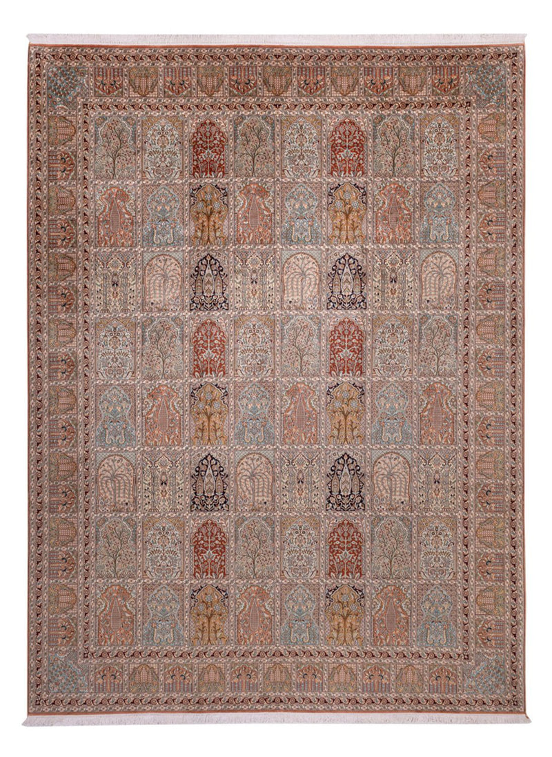 カシミールシルク 絨毯 372x277cm - オリエンタル絨毯