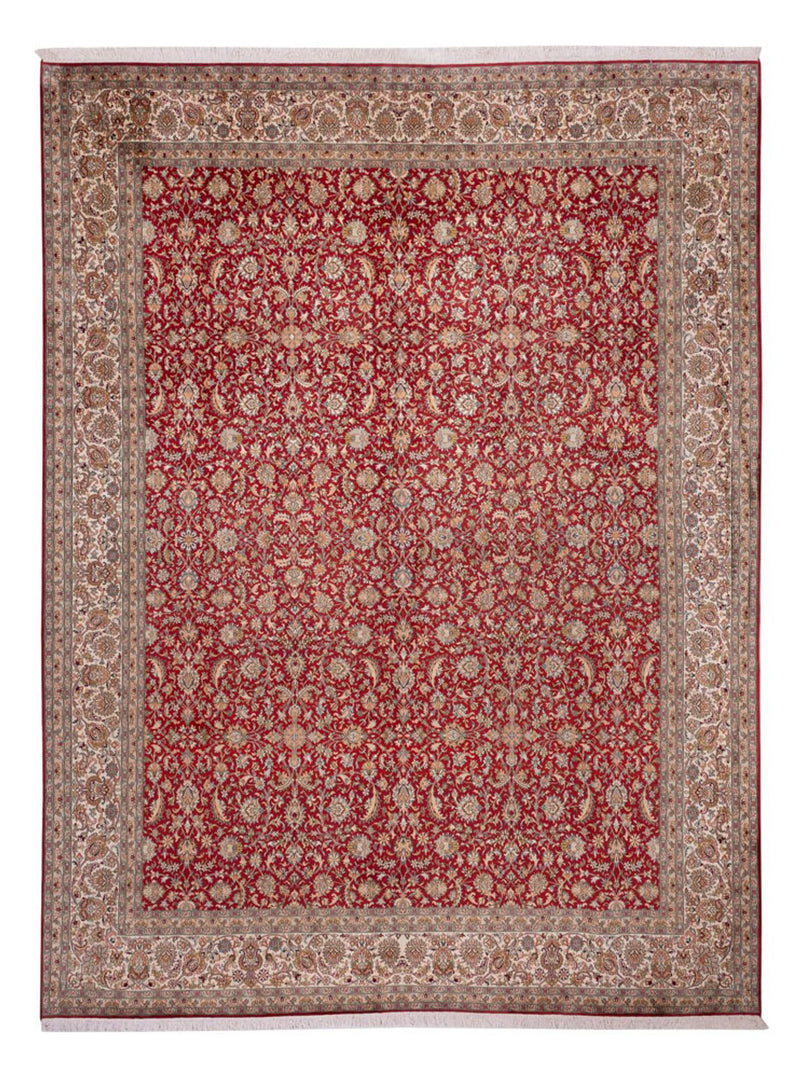 カシミールシルク 絨毯 369x279cm - オリエンタル絨毯