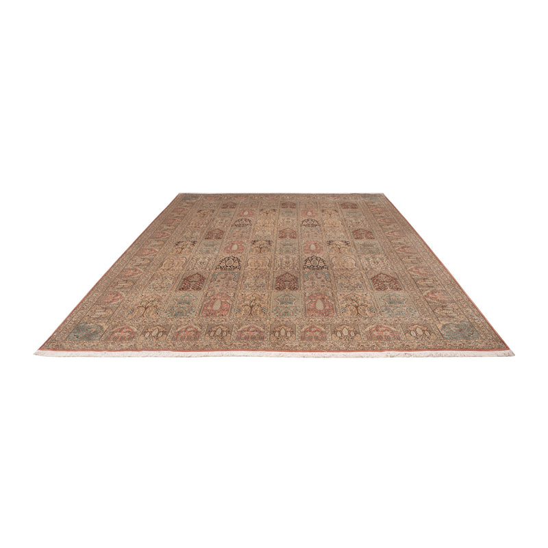 カシミールシルク 絨毯 381x273cm - オリエンタル絨毯
