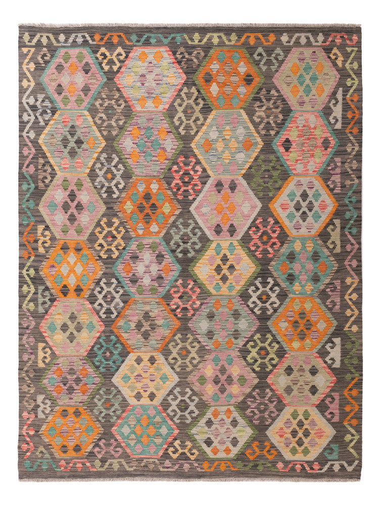 キリム マイメネ 絨毯 241x185cm - ウールラグ