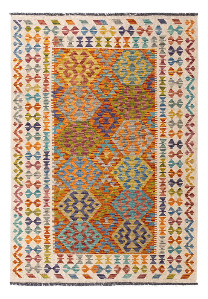 キリム マイメネ 絨毯 200x144cm - ウールラグ