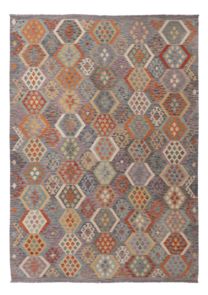 キリム マイメネ 絨毯 350x249cm - ウールラグ