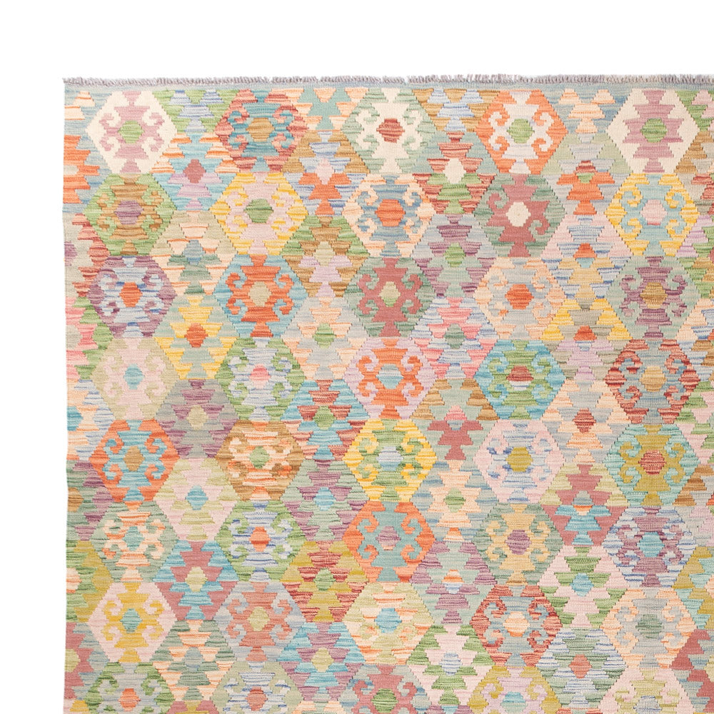 キリム マイメネ 絨毯 392x323cm - ウールラグ