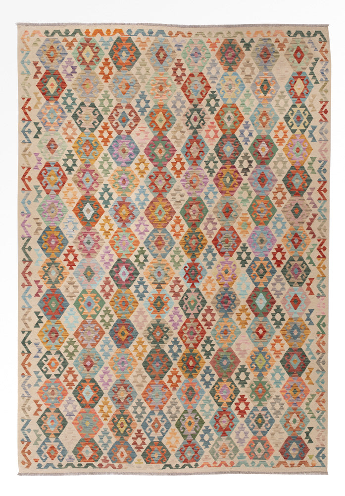 キリム マイメネ 絨毯 358x258cm - ウールラグ