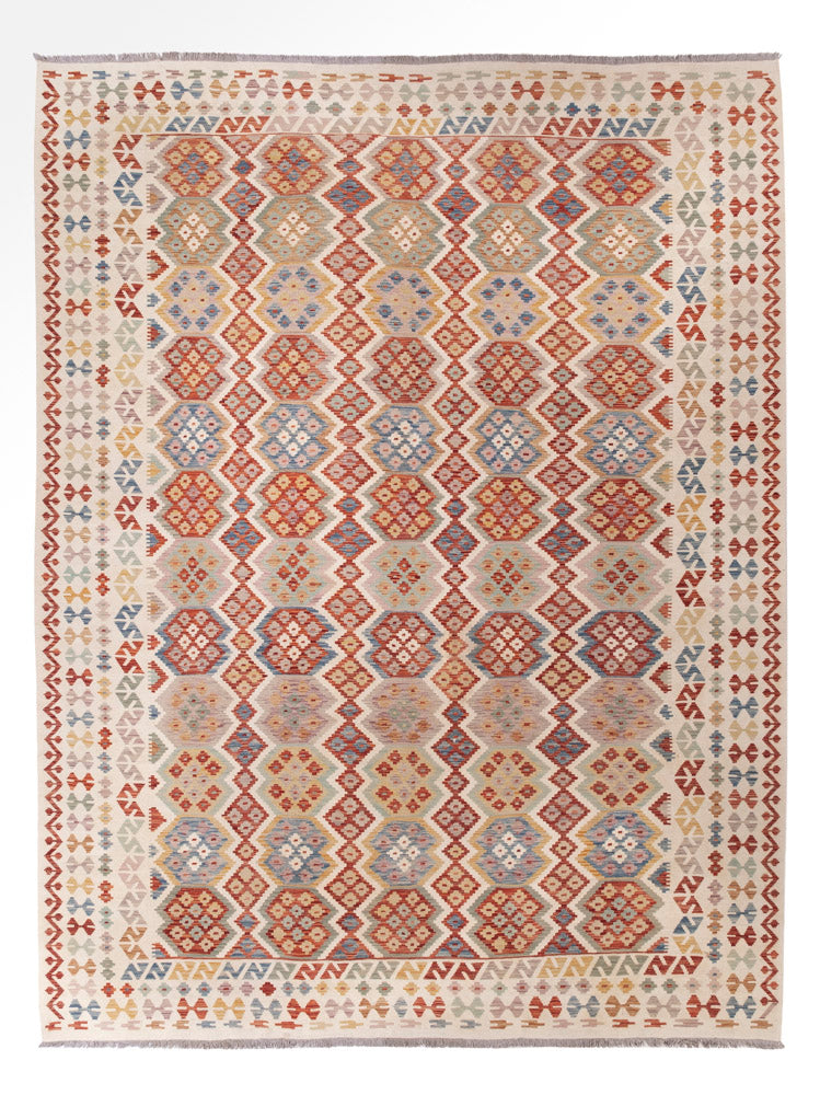キリム マイメネ 絨毯 403x306cm - ウールラグ
