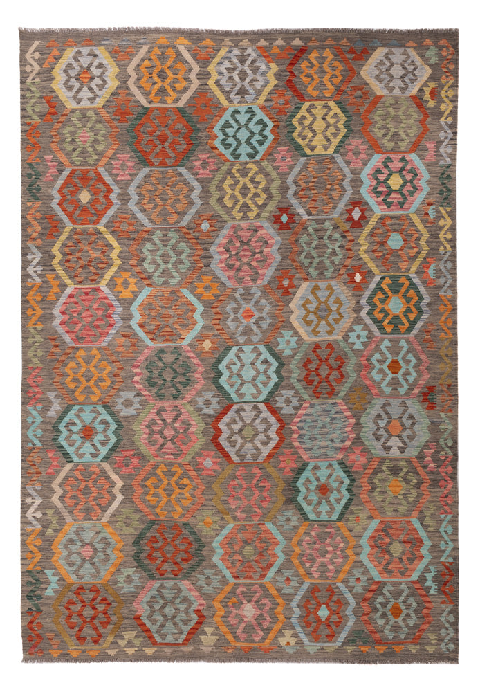 キリム マイメネ 絨毯 353x247cm - ウールラグ