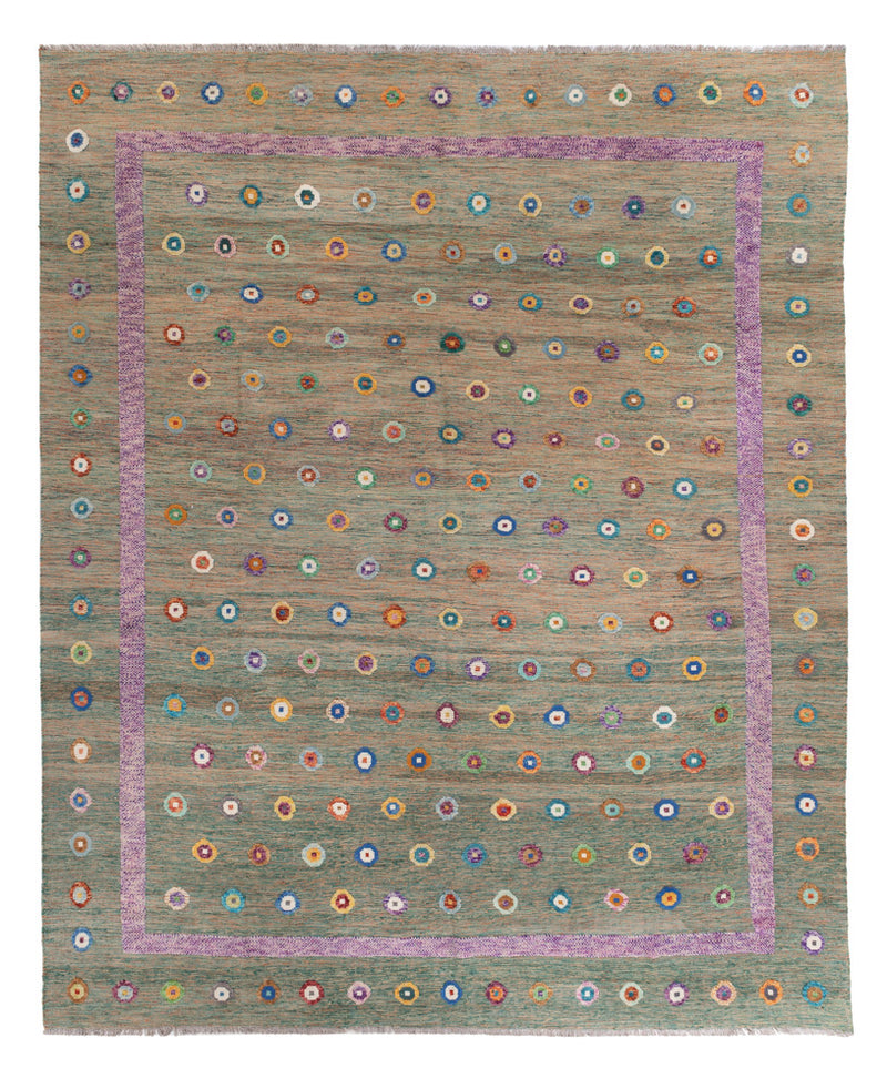 キリム マイメネ 絨毯 394x313cm - ウールラグ