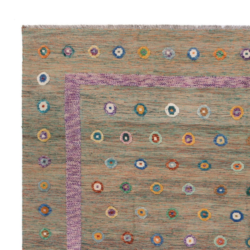 キリム マイメネ 絨毯 394x313cm - ウールラグ
