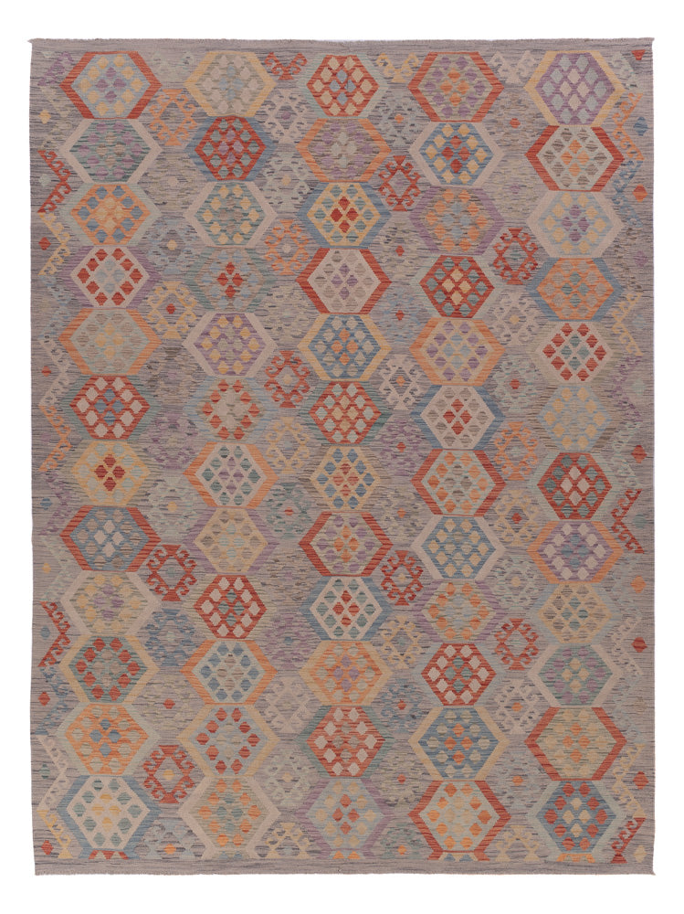 キリム マイメネ 絨毯 350x256cm - ウールラグ