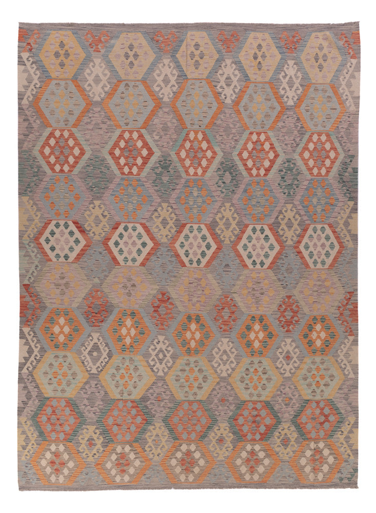 キリム マイメネ 絨毯 380x281cm - ウールラグ
