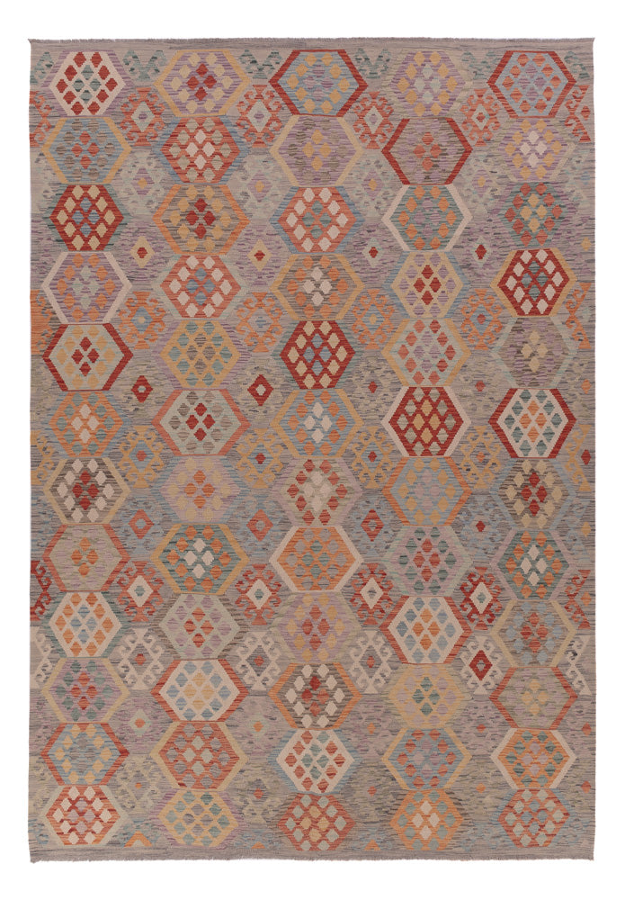 キリム マイメネ 絨毯 367x256cm - ウールラグ