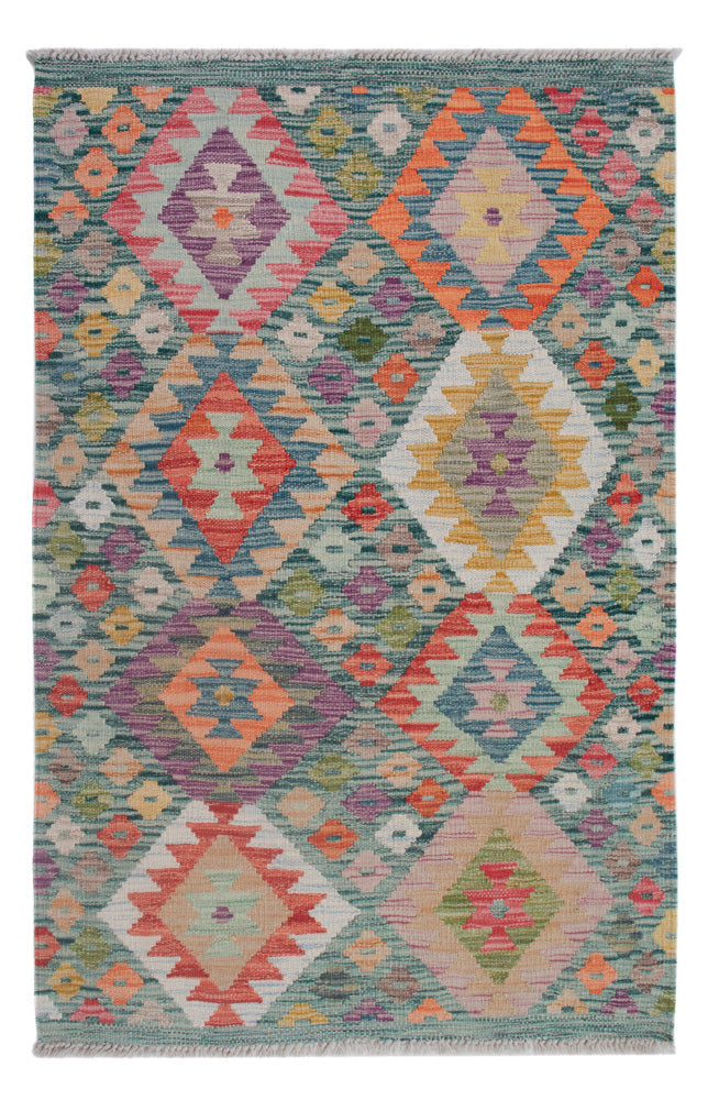 キリム マイメネ 絨毯 128x84cm - ウールラグ