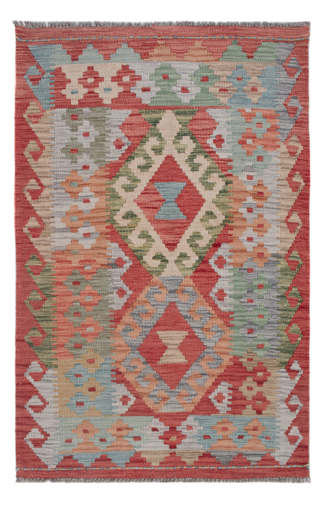 キリム マイメネ 絨毯 123x79cm - ウールラグ
