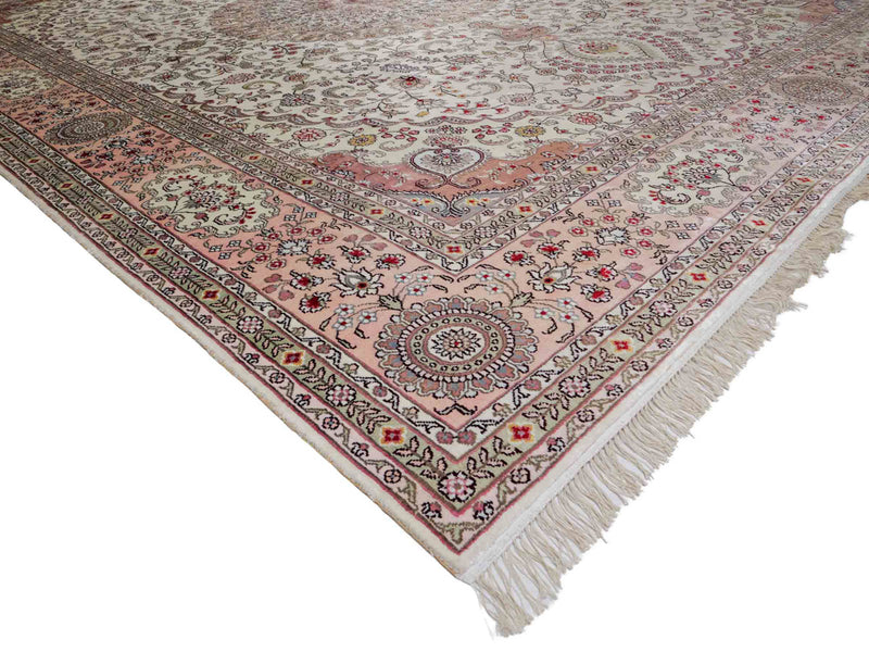 中国シルク 絨毯 362x272cm - オリエンタル絨毯