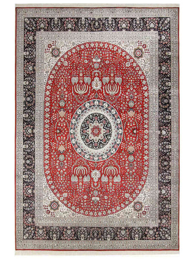 中国シルク 絨毯 272x370cm - オリエンタル絨毯