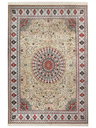 中国シルク 絨毯 275x373cm - オリエンタル絨毯