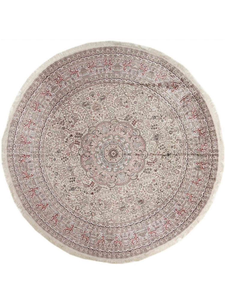 中国シルク 絨毯 300x300cm - オリエンタル絨毯