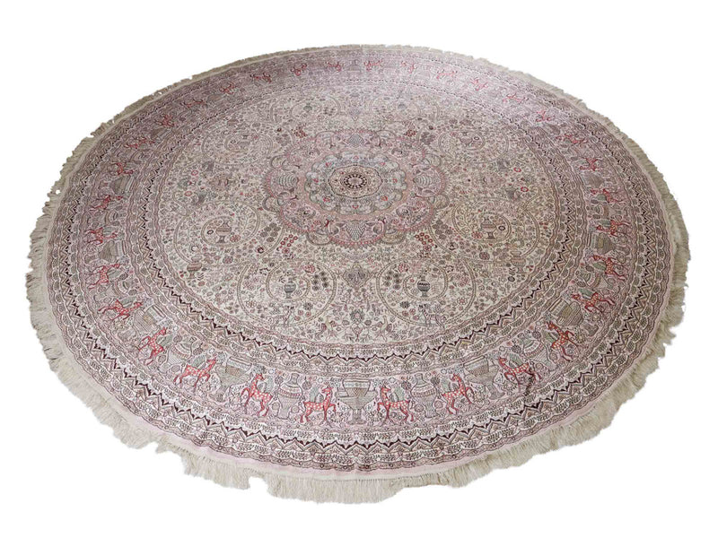 中国シルク 絨毯 300x300cm - オリエンタル絨毯