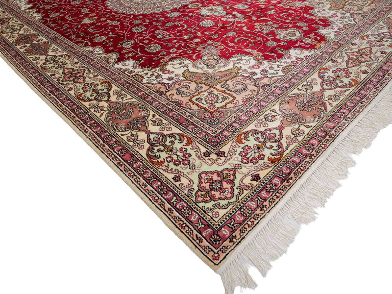 中国シルク 絨毯 278x183cm - オリエンタル絨毯