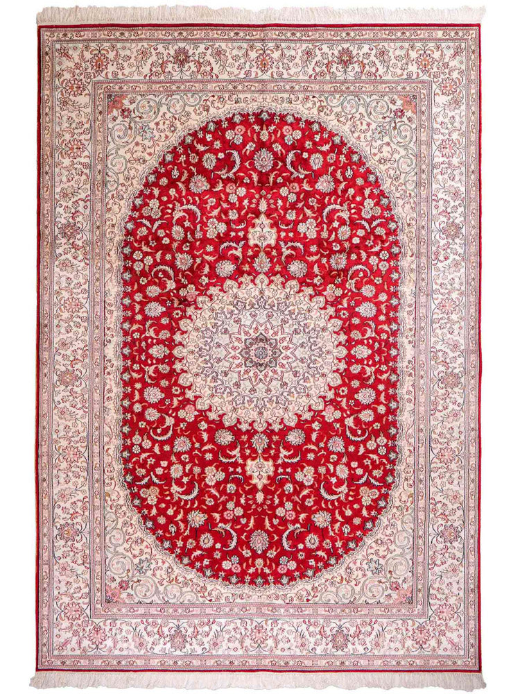 中国シルク 絨毯 263x180cm - オリエンタル絨毯