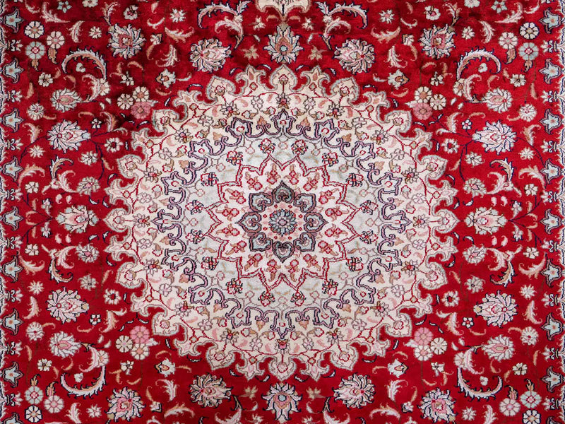 中国シルク 絨毯 263x180cm - オリエンタル絨毯