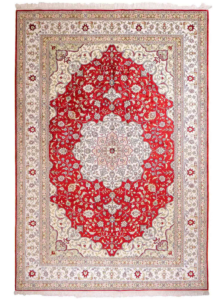 中国シルク 絨毯 272x188cm - オリエンタル絨毯