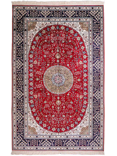 中国シルク 絨毯 152x246cm - オリエンタル絨毯