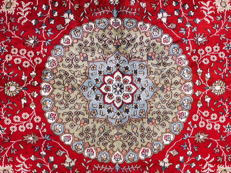 中国シルク 絨毯 246x152cm - オリエンタル絨毯