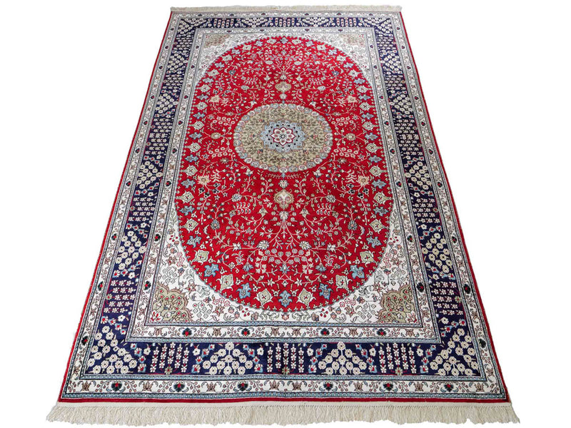 中国シルク 絨毯 246x152cm - オリエンタル絨毯