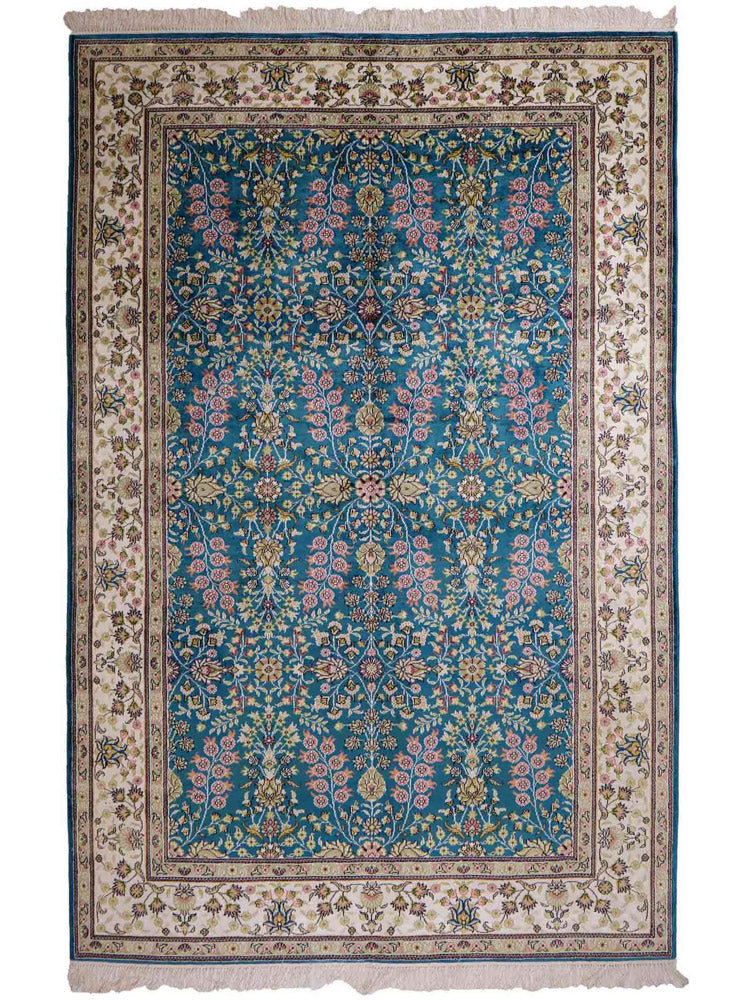 中国シルク 絨毯 242x155cm - オリエンタル絨毯