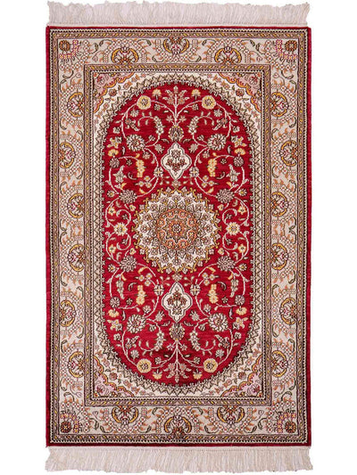 中国シルク 絨毯 75x120cm - オリエンタル絨毯