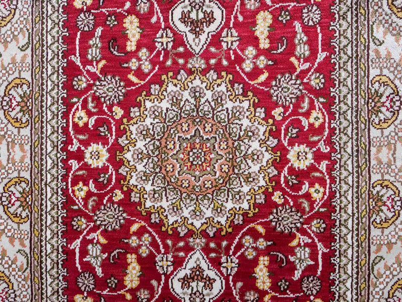 中国シルク 絨毯 120x75cm - オリエンタル絨毯