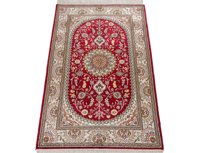 中国シルク 絨毯 120x75cm - オリエンタル絨毯