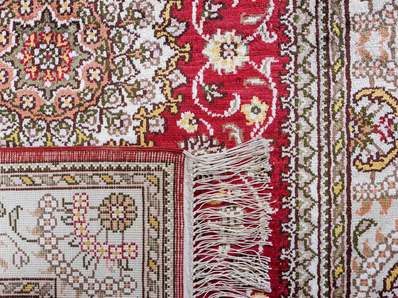中国シルク 絨毯 120x75cm - オリエンタル絨毯