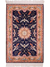 中国シルク 絨毯 122x78cm - オリエンタル絨毯 – product image
