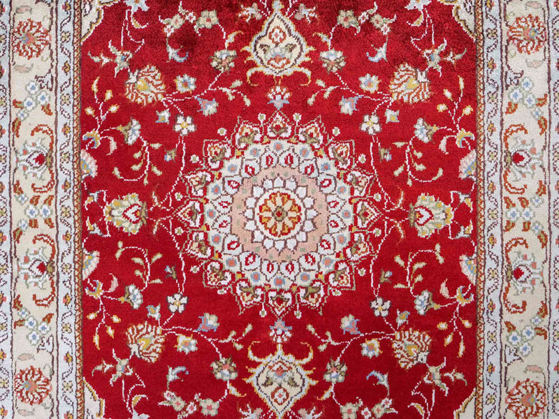 中国シルク 絨毯 120x77cm - オリエンタル絨毯