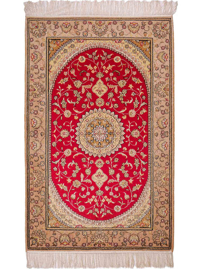 中国シルク 絨毯 78x121cm - オリエンタル絨毯