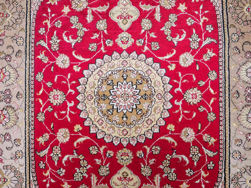 中国シルク 絨毯 121x78cm - オリエンタル絨毯