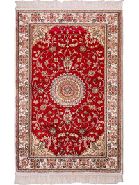 中国シルク 絨毯 117x77cm - オリエンタル絨毯 – product image