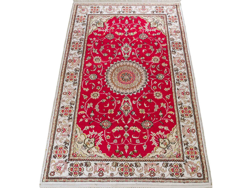 中国シルク 絨毯 120x76cm - オリエンタル絨毯