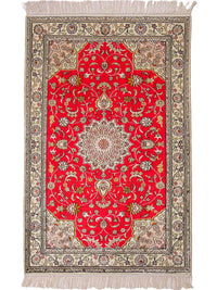 中国シルク 絨毯 122x78cm - オリエンタル絨毯 – product image