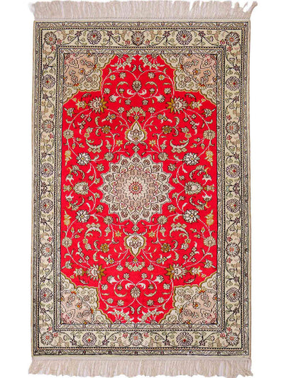 中国シルク 絨毯 78x122cm - オリエンタル絨毯