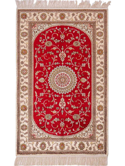 中国シルク 絨毯 76x122cm - オリエンタル絨毯