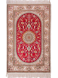 中国シルク 絨毯 120x78cm - オリエンタル絨毯 – product image