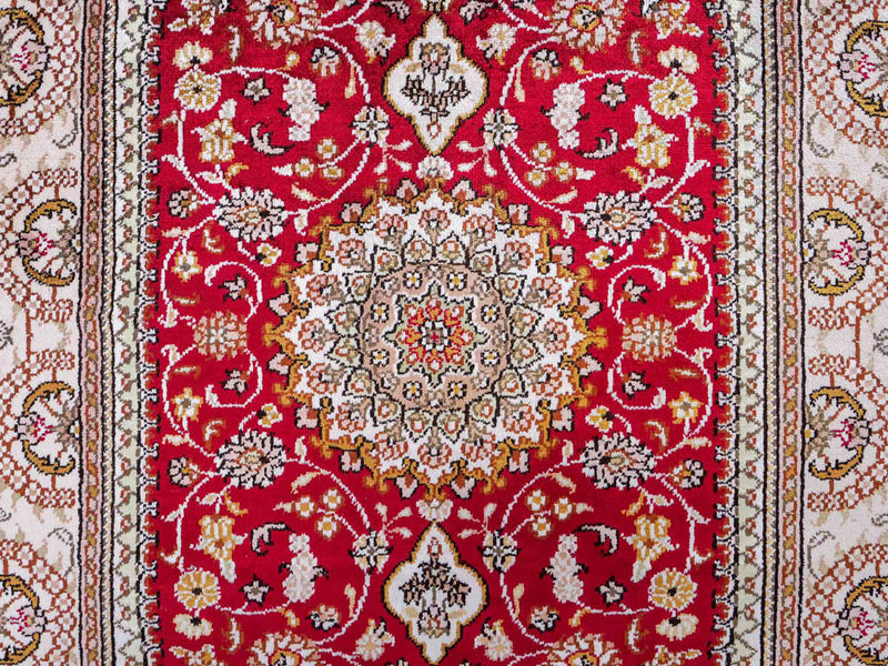 中国シルク 絨毯 120x78cm - オリエンタル絨毯