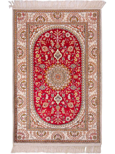 中国シルク 絨毯 81x122cm - オリエンタル絨毯