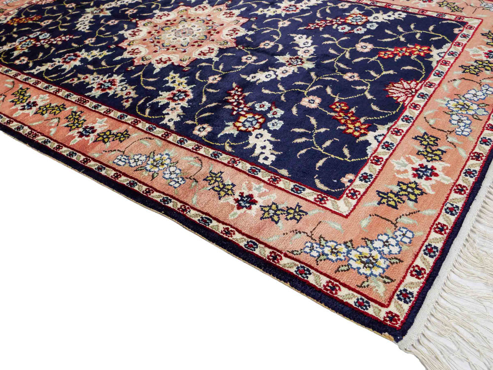 中国シルク 絨毯 123x77cm - オリエンタル絨毯
